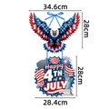 Specifiche delle dimensioni per l'appendiporta dell'Independence Day con aquila e USA - Stile Emblema Rotondo Aquila (J-0492-2)