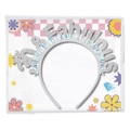 Serre-tête d'anniversaire 21 & Fabulous argenté avec paillettes et pompons colorés - Serre-tête d'Anniversaire 30 Ans Argent (J-0554-4) / 1 Pièce