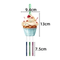 Cupcake wind chime with colorful metal tubes for summer beach party decoration - Pink Cream Cupcake Style(J-0495-2)