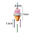 Carillon éolien en forme de glace avec tubes colorés pour fêtes de plage en été - Style Cône Gaufrette (J-0495-5) / 1 Pièce