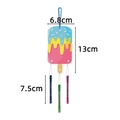Carillon à vent en forme de glace colorée avec trois tubes métalliques et mesures - Style Esquimau Triple Couleur (J-0495-6) / 1 Pièce