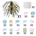 Kit de 36 centres de table de remise de diplôme noir et or avec socle fontaine et cartes - Style Diversifié Coloré (Y-00535-3)
