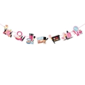 Striscione per festa di compleanno trucco con profumo, rossetto e pennelli decorativi - Banner Accessori (L-00374-2)