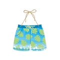 Tropische blauwe zwembroek deurhanger met palmbladpatroon voor zomerse strandfeesten - Blauwgroene Tropische Blad Zwembroek Stijl (Y-00548-2)