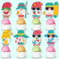 Set di 8 topper per torte con gnomi estivi, motivi di anguria, surf e accessori da spiaggia - Topper per torta