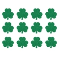 12er-Set grüne Glitzer-Kleeblatt-Untersetzer für St. Patrick's Day Tischdekoration - Grüner Glitzer-Shamrock (G-00058)