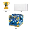 Father's Day money gift box set with #1 Dad trophy card and 30 clear plastic bags - Blue Father's Day Money Pull Box Set (L-00420) / 1 Paper Box + 1 Card + 30 Bags