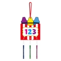 Cartoon school crayon box wind chime with metal tubes for back-to-school party decor - Crayon Box Style (J-0499-2)