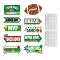 Set van 10 Super Bowl richtingaanwijzers voor voetbalfeestjes met tuinbevestigingen - Richtingaanwijzers (G-00063)