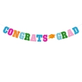 Bunte Glitzer Congrats Grad Girlande mit Doktorhut für die Abschlussfeier Dekoration - CONGRATS GRAD (Bunter Glitzer)