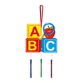 Hanging school bus wind chime with ABC blocks and apple decor for back to school - ABC Blocks Style (J-0499-4)
