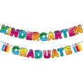 Striscione Kindergarten Graduate colorato con matite per decorazioni festa di diploma - Banner di Lettere KINDERGARTEN GRADUATE (Y-00526-1)