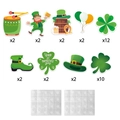 Kit de décoration Saint-Patrick avec trèfles, chapeaux de lutin et autocollants de fête - Ensemble de la Saint-Patrick (W-00047)