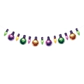 Striscione Mardi Gras con decorazioni a bulbo glitter viola verdi e dorate - Striscione di Accessori (L-00395-2)