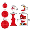 Maße und Montageteile des Weihnachtsbaum-Kuchenständers für die Winterparty-Deko - Weihnachtsmann-Stil (Y-00470-1)