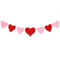 Sparkly red and pink glitter heart garland banner for Valentine's Day party decoration - Red and Pink Glitter Heart Banner (Y-00517-2)