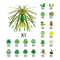 Set de déco St. Patrick avec fontaine en guirlandes et motifs de trèfles chance - Ensemble Thématique de la Saint-Patrick (Y-00524)