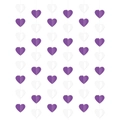 Ghirlanda di cuori 3D viola e bianchi per decorazioni di feste di San Valentino - Set di Decorazioni Appendibili Ghirlanda a Cuore 3D (G-00055)