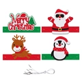 Set di ornamenti natalizi in feltro con motivi di Babbo Natale, renna, pinguino e albero - Albero di Natale/Babbo Natale/Renna/Pinguino (Y-00471-1)