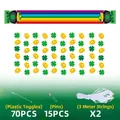 St. Patrick's Day regenboogbanner set met klaverhangers en 70 plastic bevestigingen - Achtergrond- en Hangerset(Y-00495)