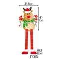 Christmas reindeer ornament with long striped legs and size labels for festive decor - Elk (Y-00469-2)