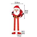 Detail view of Santa Claus hanging ornament with dimensions and red honeycomb paper legs - Santa Claus (Y-00469-4)