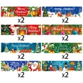 Etichette per bottiglie d'acqua natalizie con Babbo Natale per decorazioni per feste - Serie di Natale (Y-00467)