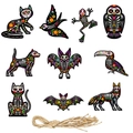 Decorazioni sospese scheletri animali del Giorno dei Morti con motivi floreali - Stile Scheletro Animale (G-00012-01)