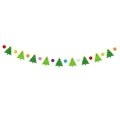 Weihnachtsbaum und bunte Glitzer-Girlande für festliche Party-Dekoration im Haus - Weihnachtsbaum Banner