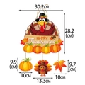 Thanksgiving deurhanger met kalkoen en pompoen motieven voor herfst feestdecoratie - Happy Thanksgiving Kalkoen Bord Stijl (Y-00456-2)