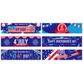 Set di 6 etichette per bottiglie d'acqua per il Giorno dell'Indipendenza USA - Tema del Giorno dell'Indipendenza degli Stati Uniti (Y-00408)