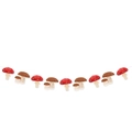 Autumn mushroom theme party banner with red and brown mushroom shaped decorations - Mushroom Banner (Y-00446-5)