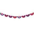 Striscione a ventaglio patriottico del 4 luglio con stelle e strisce decorazione muro - Festone a Forma di Ventaglio (J-0352-2)