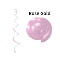 Rose gold PVC spiral pendant for party decoration in stretched and disc forms - Single Spiral / Rose Gold