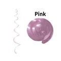 Pink metallic PVC spiral swirl hanging decorations for birthday and wedding party events - Single Spiral / Pink