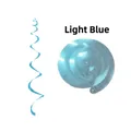 Light blue metallic PVC spiral swirl pendant for birthday party ceiling decoration - Single Spiral / Light Blue
