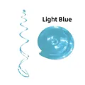 Metallic light blue PVC spiral ceiling swirl decoration for party and wedding atmosphere - Double Spiral / Light Blue