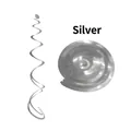 Silver PVC spiral hanging decorations for festive party and wedding atmosphere - Double Spiral / Silver
