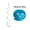 Hanging medium blue PVC spiral swirl decorations for birthday party and wedding event - Double Spiral / Medium Blue