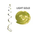 Light gold PVC hanging swirls for party decoration in flat and spiral hanging forms - Double Spiral / Light gold