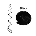 Shiny black PVC spiral swirl hanging decorations for festive party and wedding events - Double Spiral / Black
