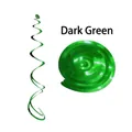Dark green metallic PVC hanging swirl decoration for festive party ceiling ornaments - Double Spiral / Dark Green