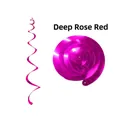 Dark rose red metallic foil hanging swirl decorations for party ceiling display - Single Spiral / Deep Rose Red