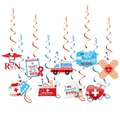 Décorations de fête pour la Journée des infirmières avec spirales et motifs médicaux - Ensemble à Thème de la Journée des Infirmières (Comprend des Cartes Et des Spirales) (L-00276)