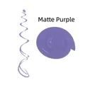 Hanging swirls for party decorations in matte purple finish shown flat and extended - Double Spiral / Matte Purple