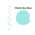 Matte sky blue PVC spiral hanging swirls for birthday party and wedding decorations - Single Spiral / Matte Sky Blue