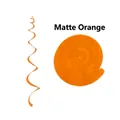 Matte orange PVC party swirl hanging decorations for birthday and wedding events - Single Spiral / Matte Orange