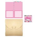 Pink Mother's Day 3D greeting card set with Happy Mother's Day sticker and heart envelope - 3D Pop-up Floral Style (Y-00384) / 1 Set/Pack