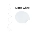 Festive party decorations with matte white PVC hanging swirl and round disk accent - Double Spiral / Matte White