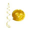 Shiny gold PVC swirl hanging decoration in spiral shape for festive party celebration - Double Spiral / Gold